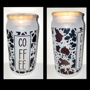 COFFEE 16oz glass cup